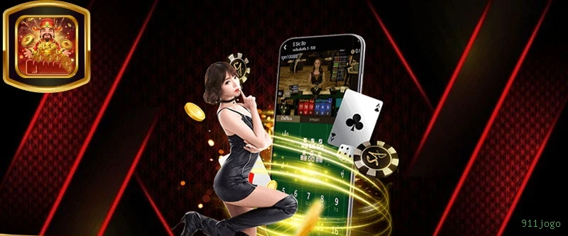 Imagem promocional da 911jogo mostrando a plataforma e suas vantagens